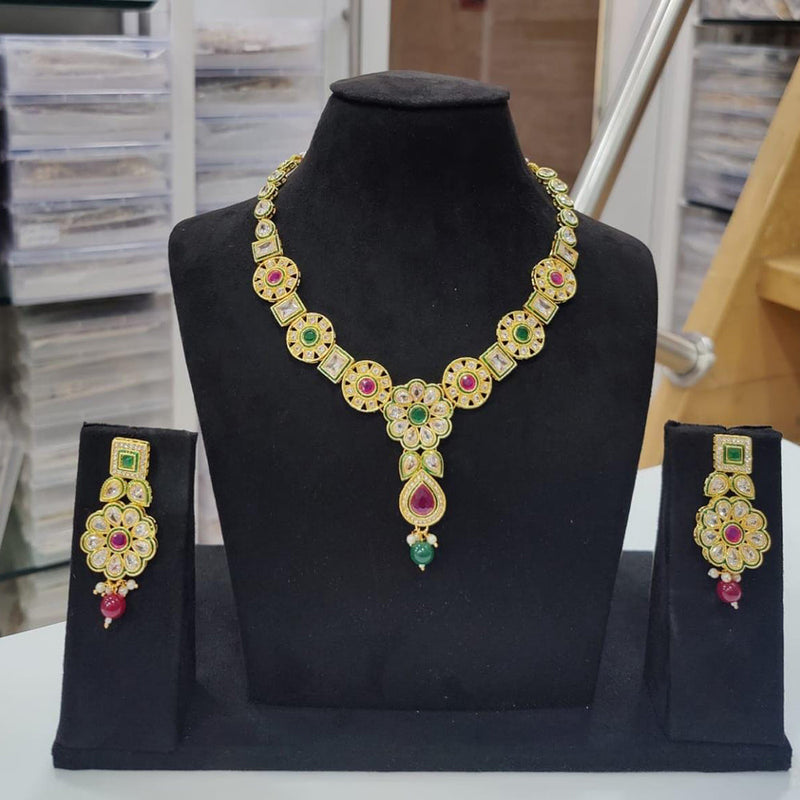 Kavita Art Gold Plated AD Necklace Set