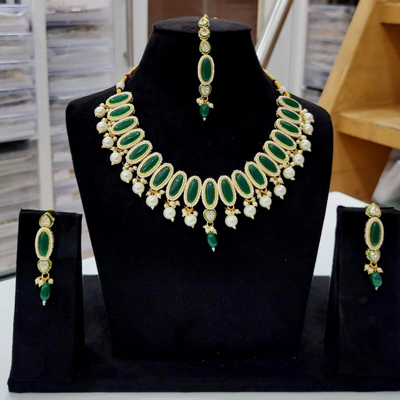 Kavita Art Gold Plated Polki Kundan Choker Necklace Set