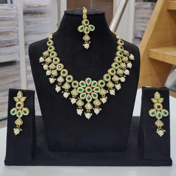 Kavita Art Gold Plated Polki Kundan Choker Necklace Set