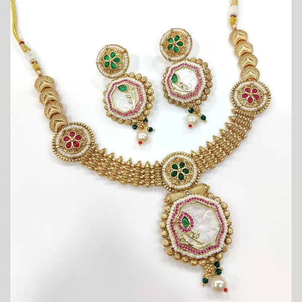 Kavita Art Gold Plated Kundan Choker Necklace Set