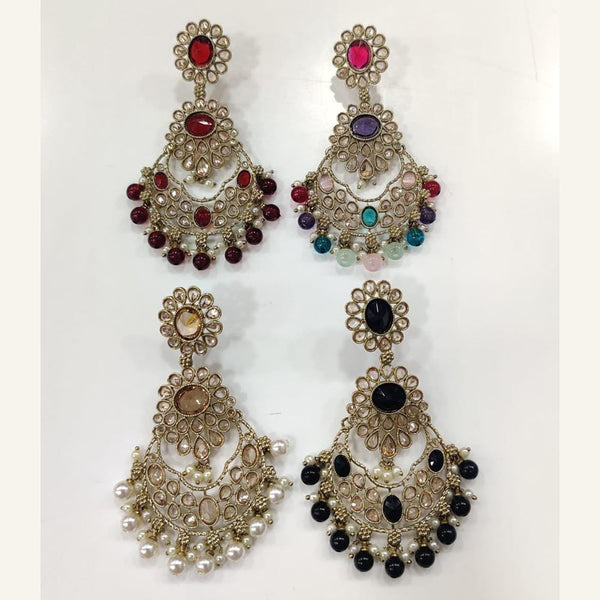 Kavita Art Gold Plated Crystal Stone Dangler Earrings (1 Piece Only)