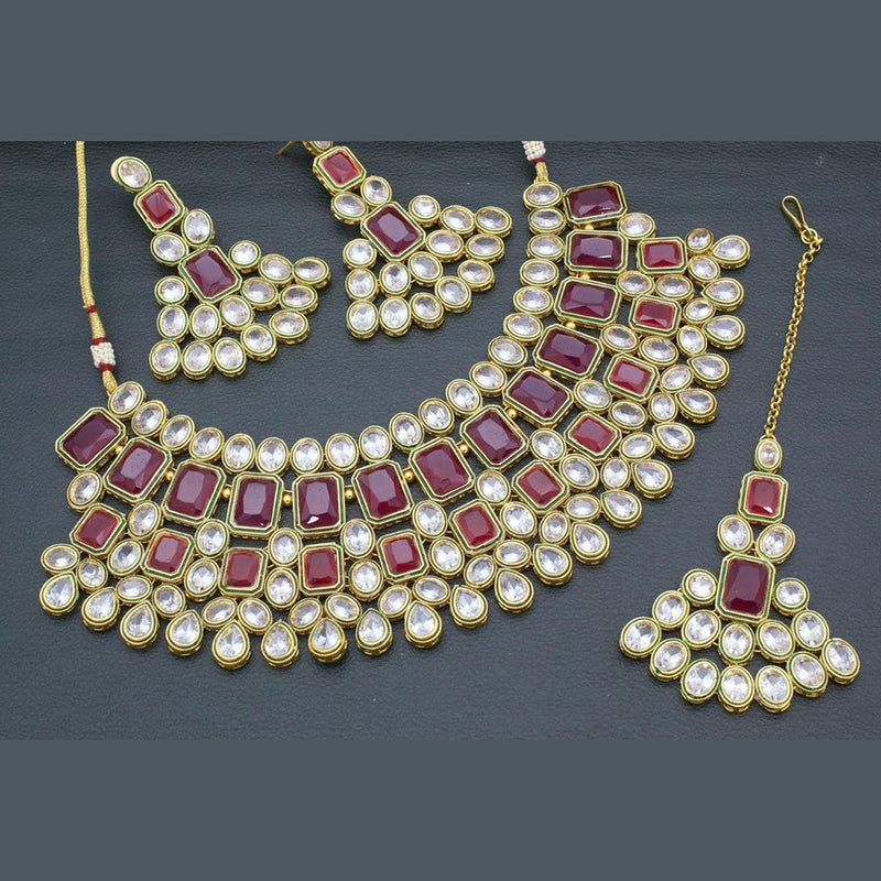 Kavita Art Gold Plated Kundan Stone Necklace Set