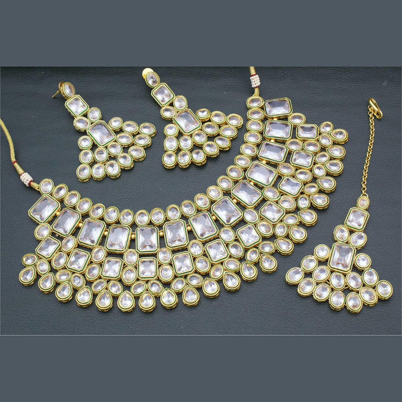 Kavita Art Gold Plated Kundan Stone Necklace Set