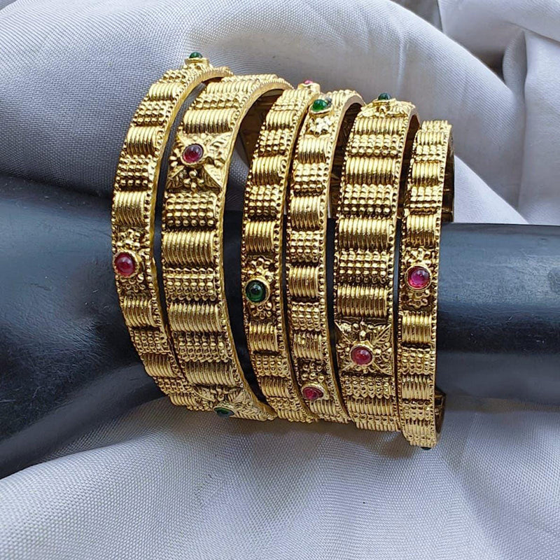 Kavita Art Gold Plated Kundan Stone Bangles Set