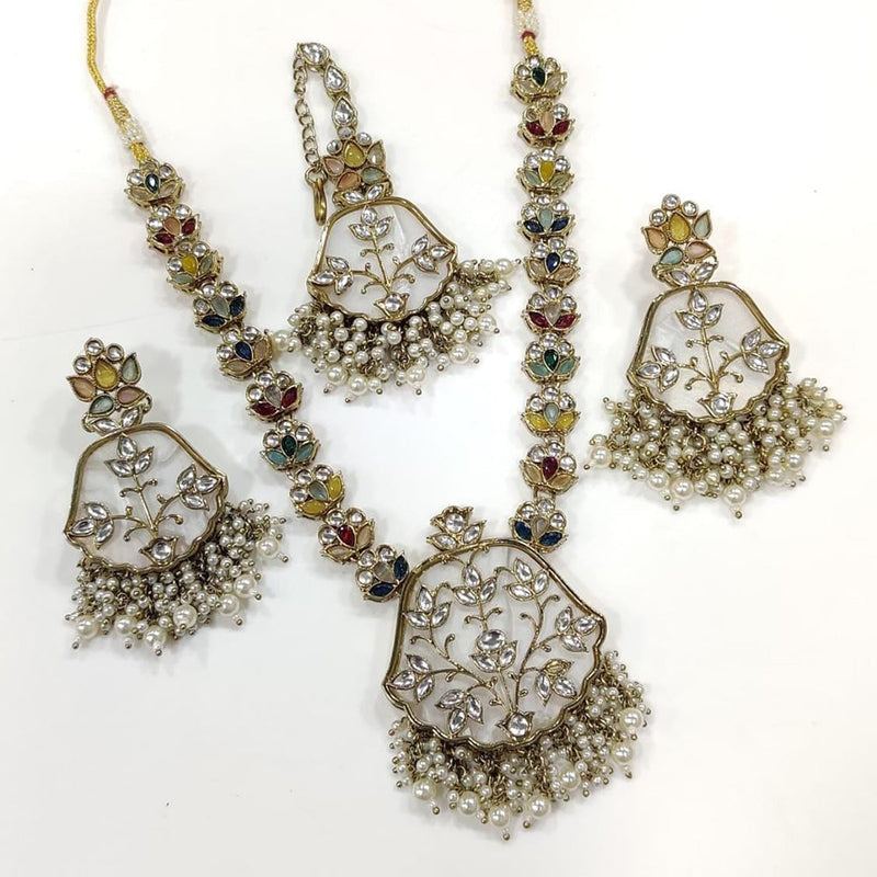 Kavita Art Gold Plated Kundan Stone Necklace Set