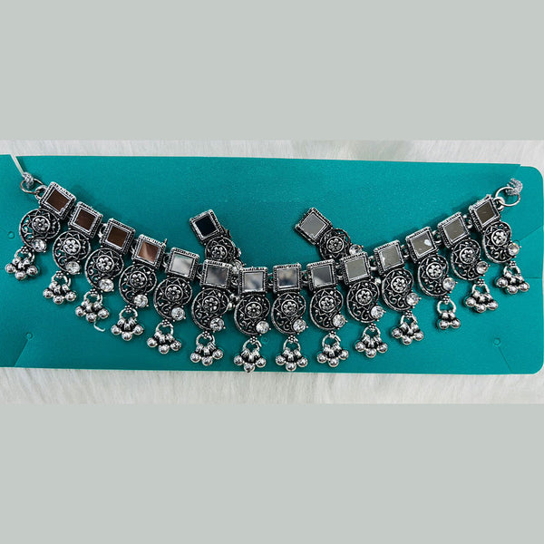 Kavita Art Oxidised Plated Mirror Necklace Set