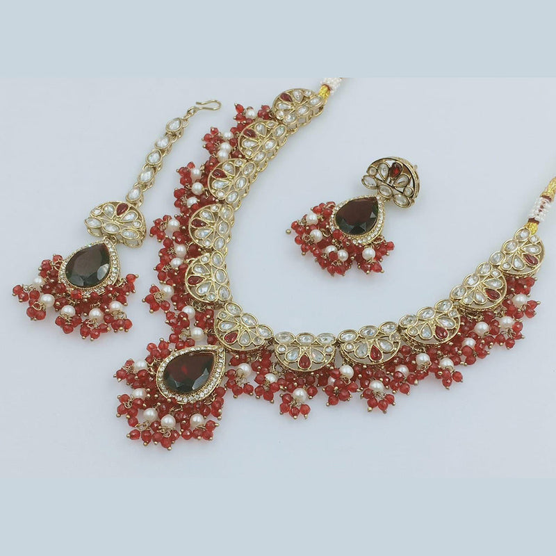 Kavita Art Gold Plated Reverse AD Necklace Set