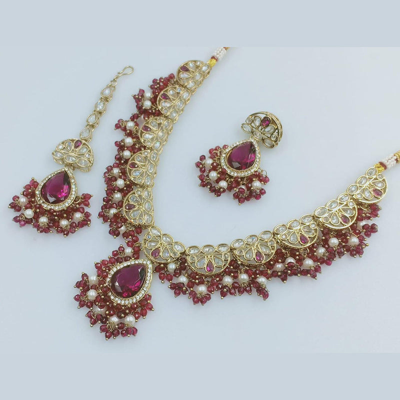 Kavita Art Gold Plated Reverse AD Necklace Set