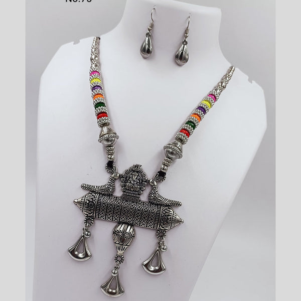 Kavita Art Oxidised Plated Pearls Necklace Set