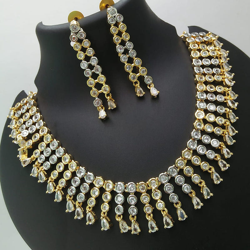 Kavita Art 2 Tone Plated American Diamond Necklace Set