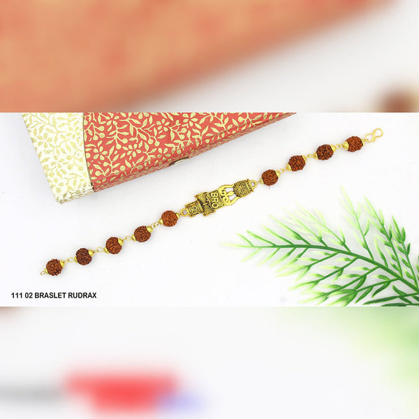 Darshana Jewels Gold Plated Rudraksha Bracelet