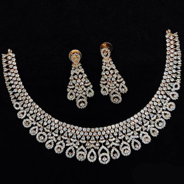 Kavita Art Gold Plated American Diamond Necklace Set