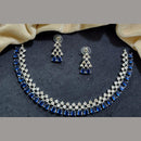 Kavita Art Silver Plated AD Necklace Set