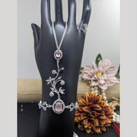 Kavita Art Silver Plated American Diamond Hand Harness