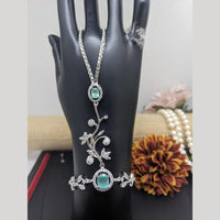 Kavita Art Silver Plated American Diamond Hand Harness