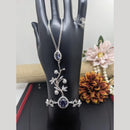 Kavita Art Silver Plated American Diamond Hand Harness