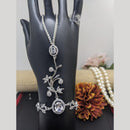 Kavita Art Silver Plated American Diamond Hand Harness