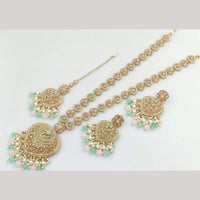 Kavita Art Gold Plated Crystal Stone Pearl And Beads Necklace Set