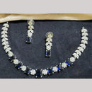 Kavita Art Silver Plated American Diamond Necklace Set