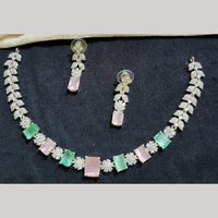 Kavita Art Silver Plated American Diamond Necklace Set