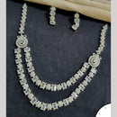 Kavita Art Silver Plated American Diamond Necklace Set