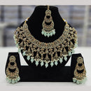 Kavita Art Gold Plated Crystal Stone And Beads Necklace Set