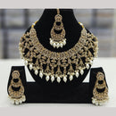 Kavita Art Gold Plated Crystal Stone And Beads Necklace Set
