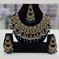Kavita Art Gold Plated Crystal Stone And Beads Necklace Set