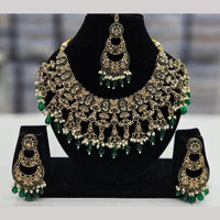 Kavita Art Gold Plated Crystal Stone And Beads Necklace Set