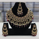 Kavita Art Gold Plated Crystal Stone And Beads Necklace Set