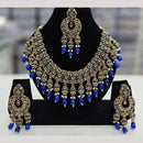 Kavita Art Gold Plated Crystal Stone And Beads Necklace Set