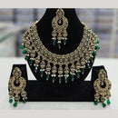 Kavita Art Gold Plated Crystal Stone And Beads Necklace Set