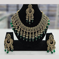 Kavita Art Gold Plated Crystal Stone And Beads Necklace Set