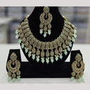 Kavita Art Gold Plated Crystal Stone And Beads Necklace Set