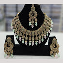 Kavita Art Gold Plated Crystal Stone And Beads Necklace Set