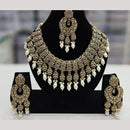 Kavita Art Gold Plated Crystal Stone And Beads Necklace Set