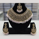 Kavita Art Gold Plated Crystal Stone And Beads Necklace Set