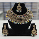 Kavita Art Gold Plated Crystal Stone And Beads Necklace Set