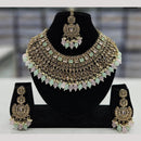 Kavita Art Gold Plated Crystal Stone And Beads Necklace Set