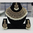 Kavita Art Gold Plated Crystal Stone And Beads Necklace Set