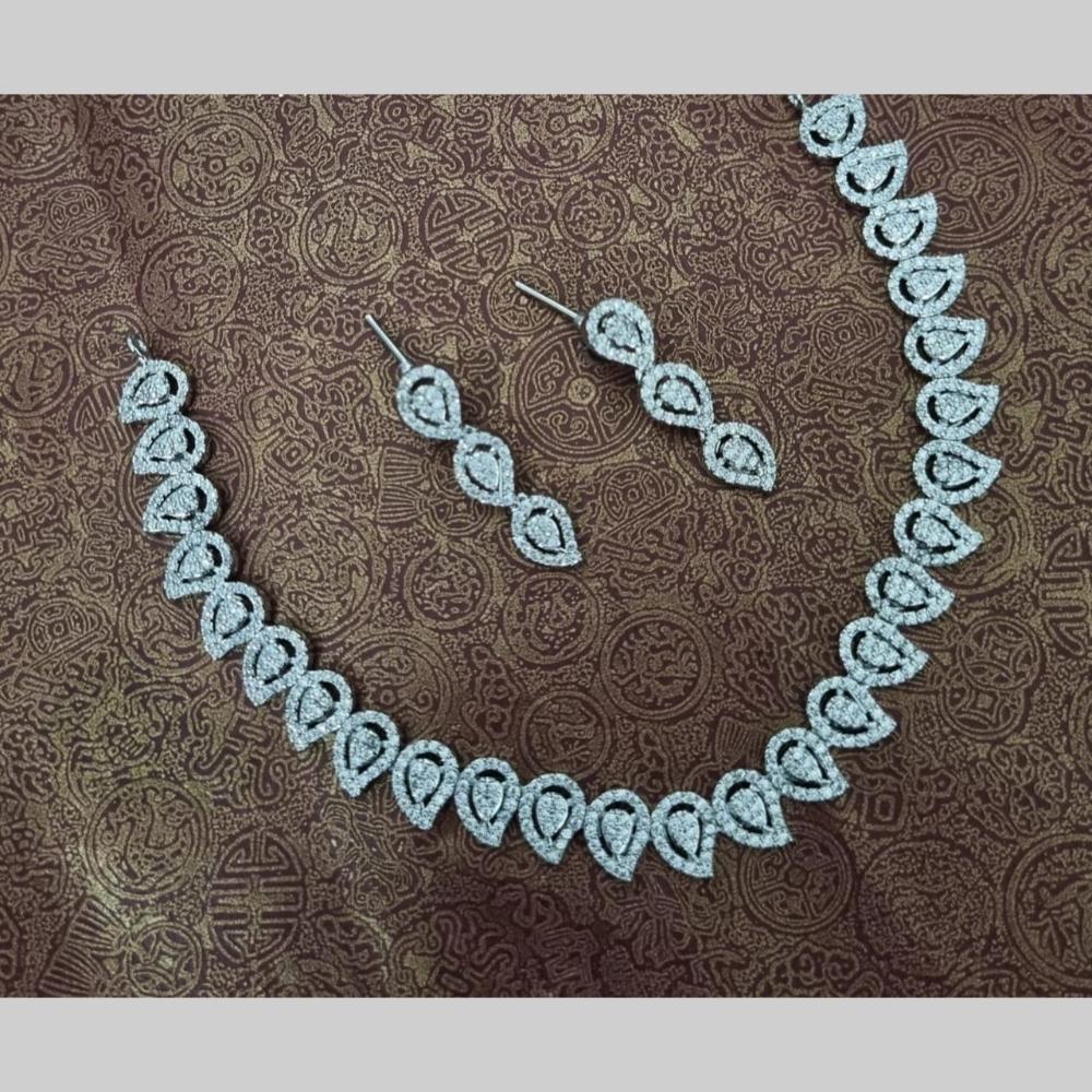 Kavita Art Silver Plated Austrian Stone Necklace Set