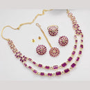 Kavita Art Gold Plated Pota Stone Necklace Set