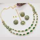 Kavita Art Gold Plated Pota Stone Necklace Set