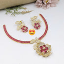 Kavita Art Gold Plated American Diamond Necklace Set