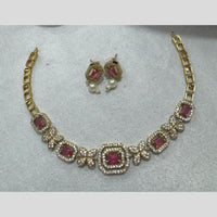 Kavita Art Gold Plated American Diamond Necklace Set