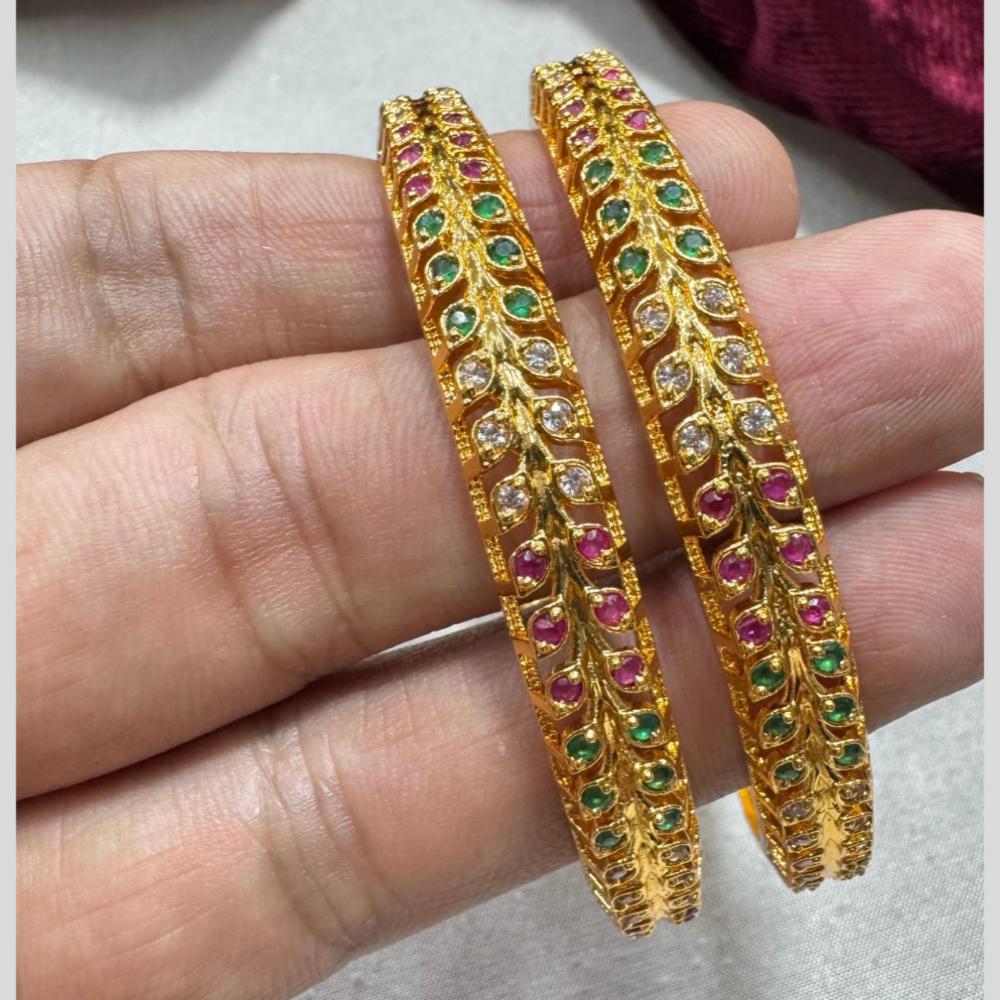 Kavita Art Gold Plated Austrian Stone Bangles Set