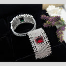 Kavita Art Silver Plated AD Openable Bracelet