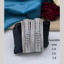 Kavita Art Silver Plated American Diamond Openable Bangle for Modern Women