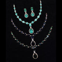 Kavita Art Gold Plated American Diamond Necklace Set