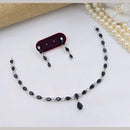Kavita Art Silver Plated  Adorned with Sparkling American Diamonds Necklace Set